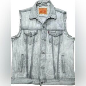 Levi’s Men’s Gray Denim Vest | M
